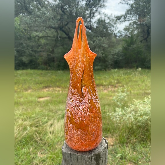 MCM Hand Blown Art Glass Swung Vase - Picture 6 of 7